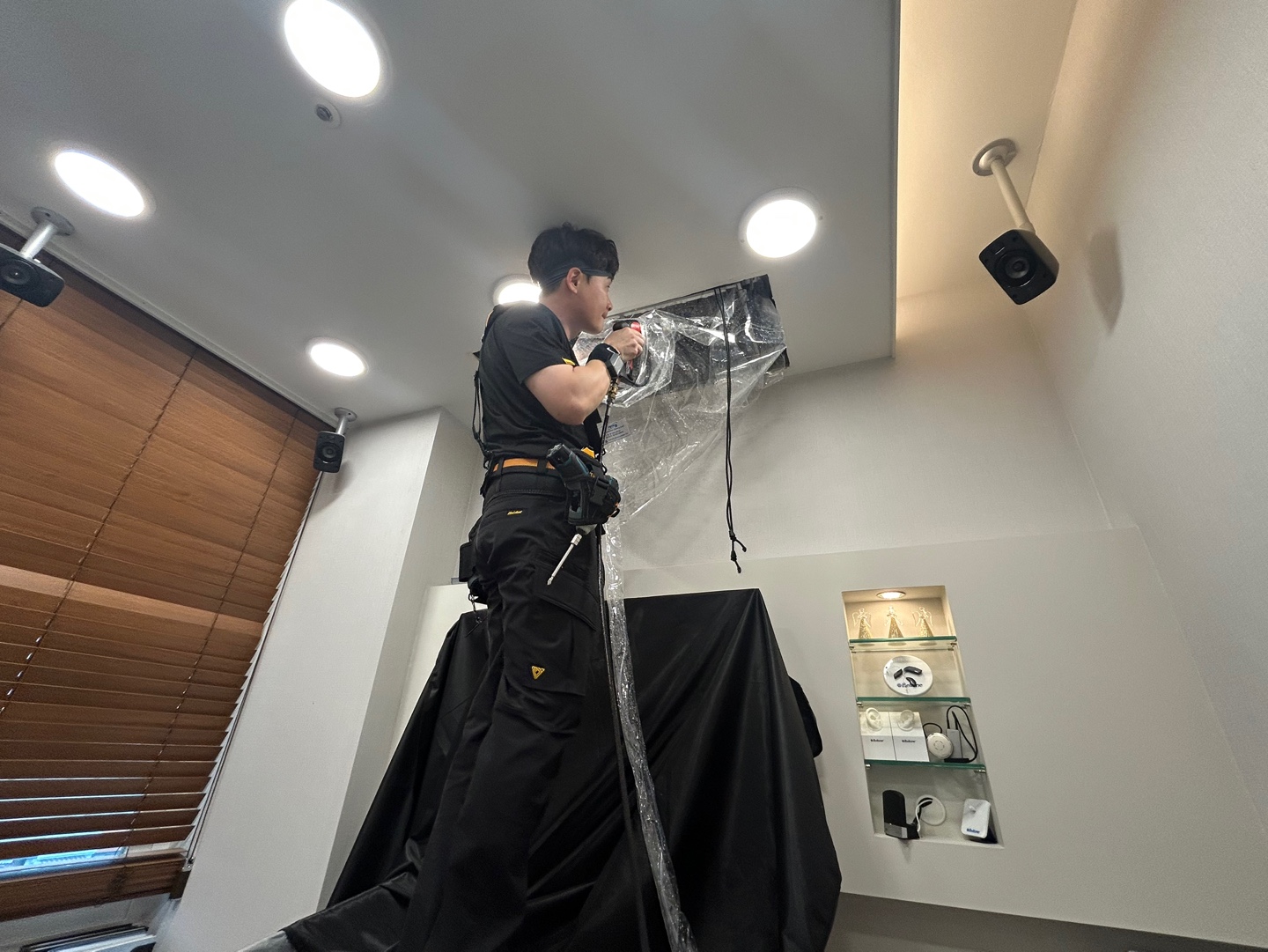 청소의비결 에어컨청소 실제 작업